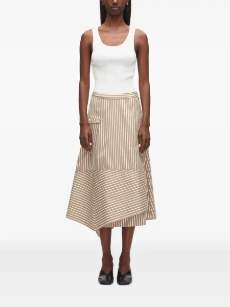 Fustă 3.1 Phillip Lim cu dungi asimetrică