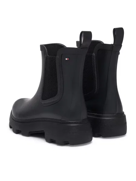 Cizme de cauciuc Tommy Hilfiger Flag Cleated negru