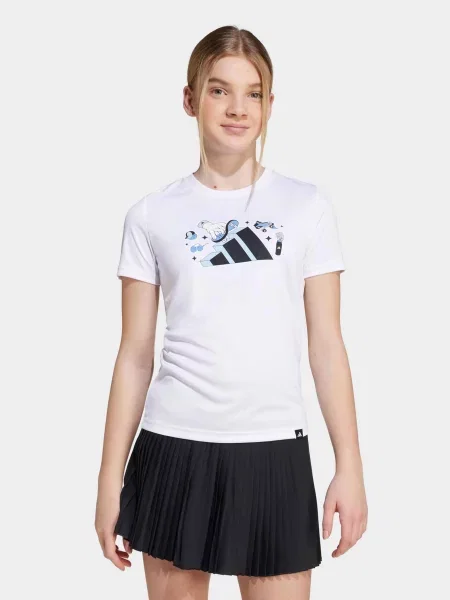 Детская спортивная футболка Adidas белая