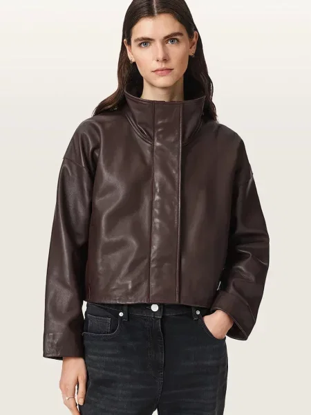 AllSaints μπουφάν γυναικείο δερμάτινο RYDER