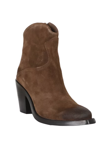 Buty do kostki Ash skórzane brązowe