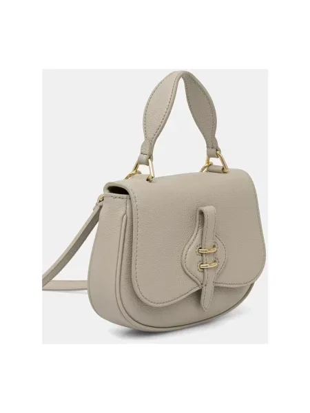 Coccinelle torebka crossbody skórzana beżowa