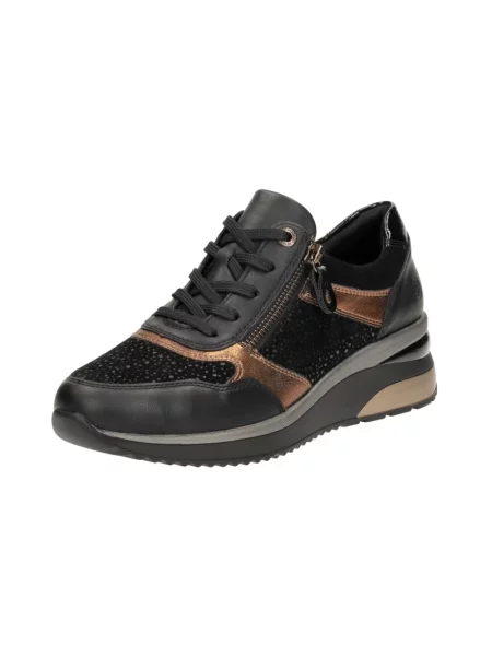 Sneakersy Remonte skórzane czarne