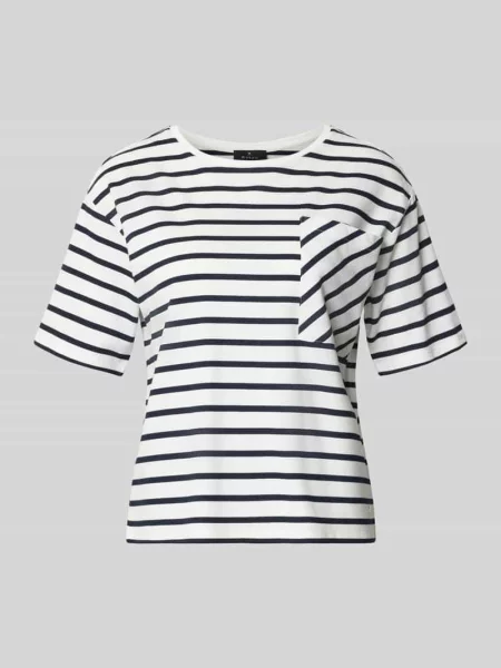 T-shirt z brustaszą i okrągłym dekoltem Monari