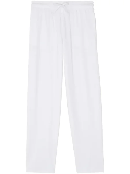 Pantaloni Vilebrequin din material terry alb