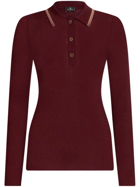 Polo Etro żakardowe czerwone