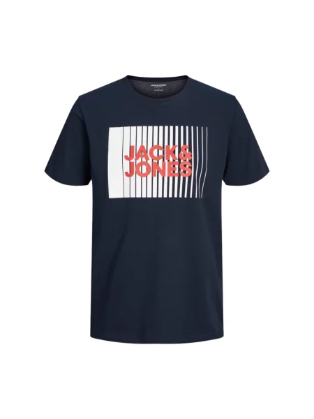 Koszulka Jack & Jones z logo niebieska