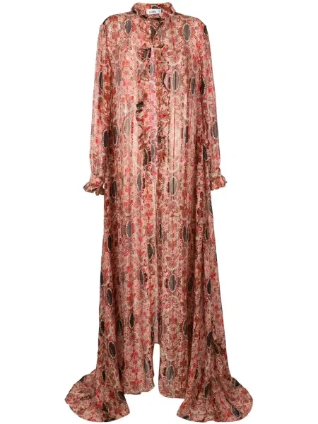 Rochie Amir Slama de mătase cu model floral cu imagine