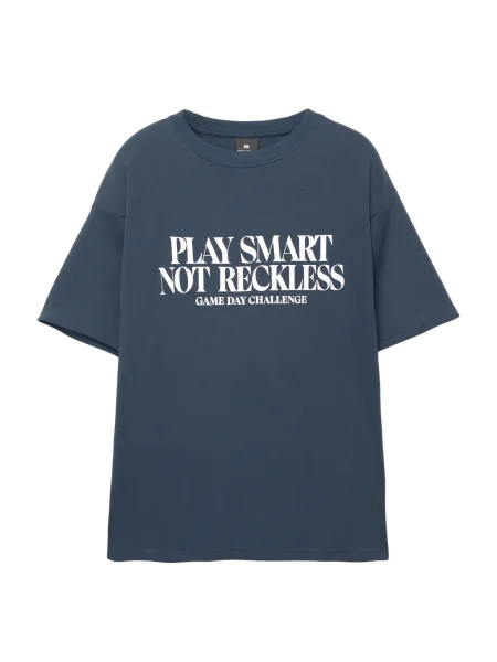Pull&Bear Tricou safir alb