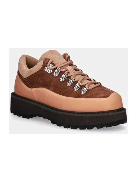Sneakersy Diemme skórzane brązowe