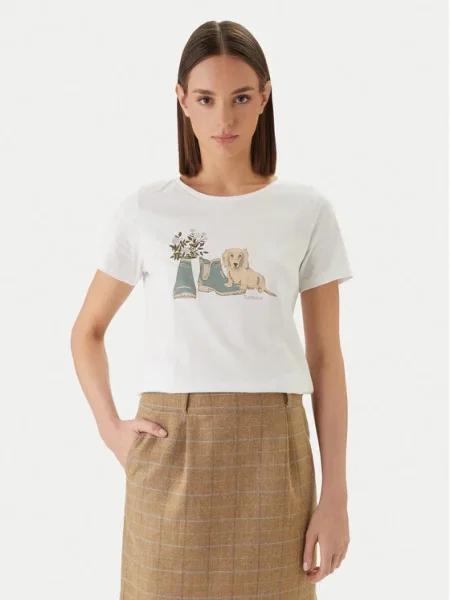 Barbour Tricou Brambles alb