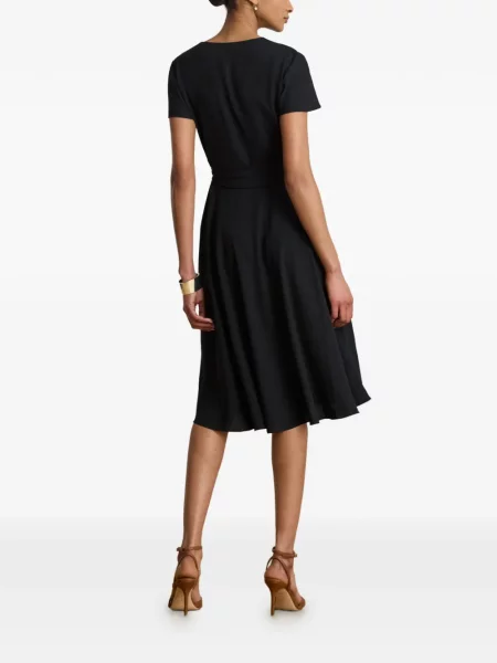 Cu centură rochie midi Lauren Ralph Lauren plic negru