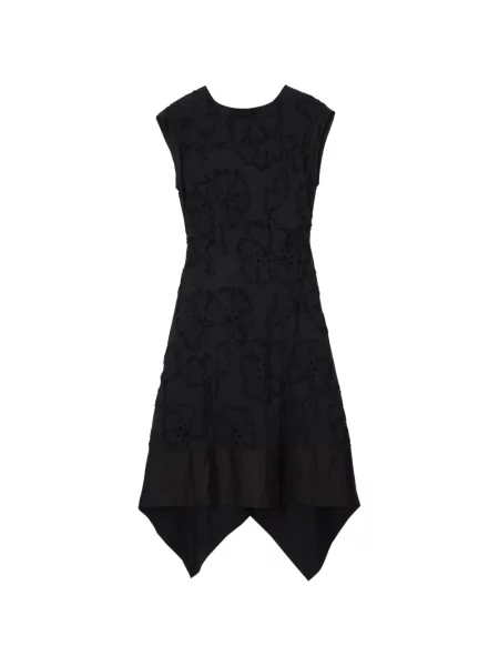 Rochie midi 3.1 Phillip Lim cu model floral asimetrică negru