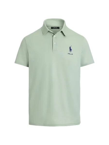 Tricou polo Rlx Ralph Lauren cu autograf verde