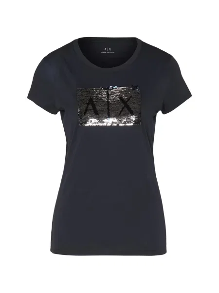 ARMANI EXCHANGE Tricou marin / argintiu albastru