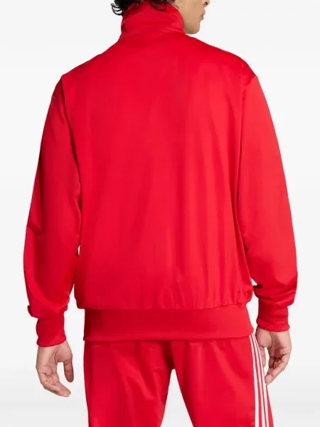Geacă Adidas cu dungi alergare roșu