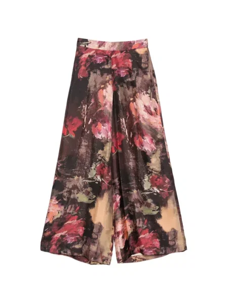 Pantaloni palazzo Antonio Marras cu model floral cu imagine roșu