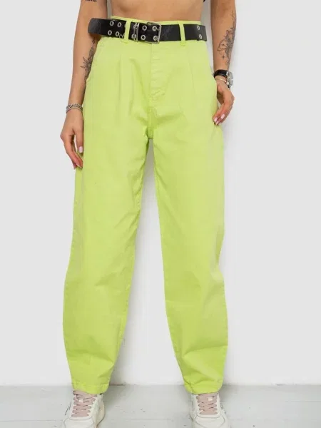 Джинси мом Ager салатовий