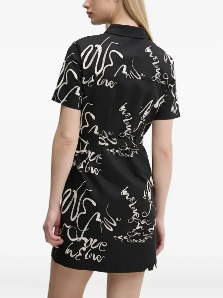 Rochie tip cămașă Desigual cu imagine de costum negru