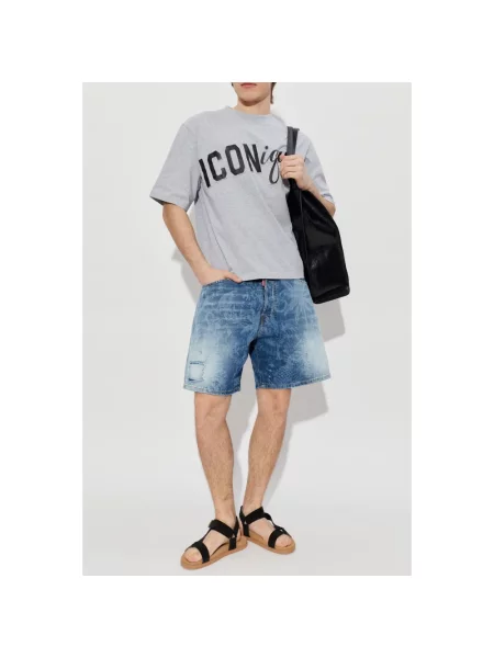 Szorty jeansowe Dsquared2 niebieskie