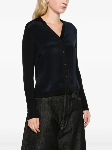 Cardigan Max Mara de mătase albastru