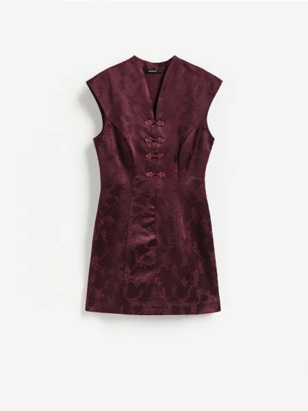 Reserved Rochie cu motiv jacard roșu