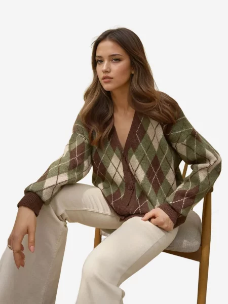 Hiccup Kardigan Strickjacken khaki