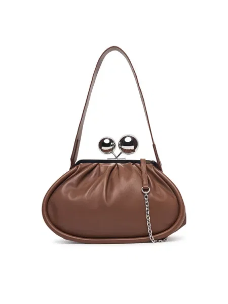 Weekend MaxMara De piele geantă pe umăr Pasticcino MILVANEW maro