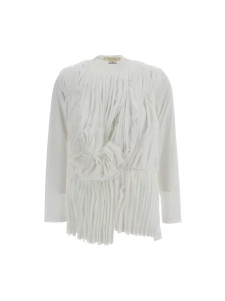 Bluzka Comme Des Garcons z długim rękawem biała