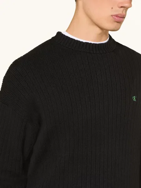Calvin Klein Jeans Sweter schwarz czarny