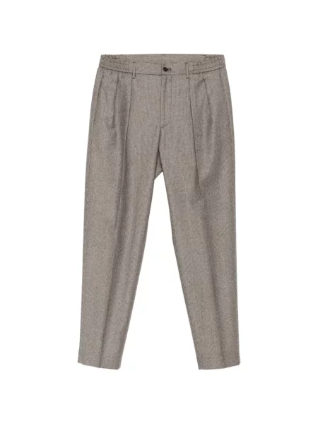 Pantaloni Tagliatore cu model pepito maro