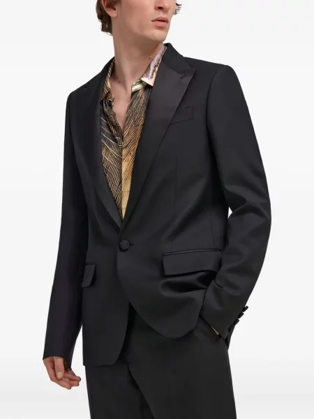 Sacou Roberto Cavalli din satin negru