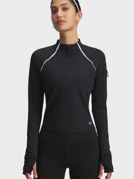 Спортивна кофта Under Armour на півзастібці чорна