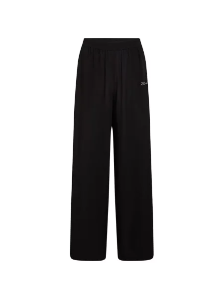 Pantaloni Karl Lagerfeld alergare cu autograf negru