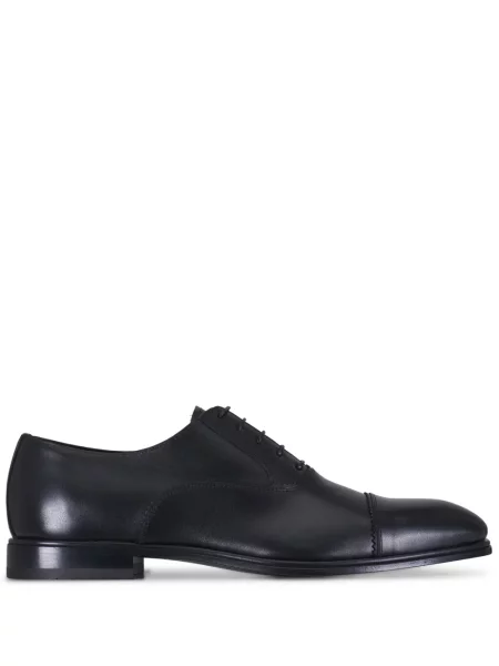 Oxford Ferragamo din piele negru