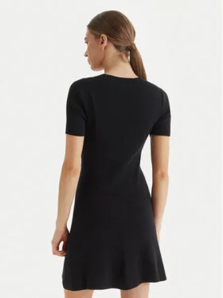 Megztas džinsinė suknelė Calvin Klein Jeans juoda