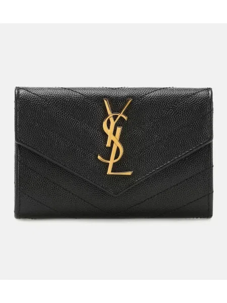 Kožni novčanik Saint Laurent crna