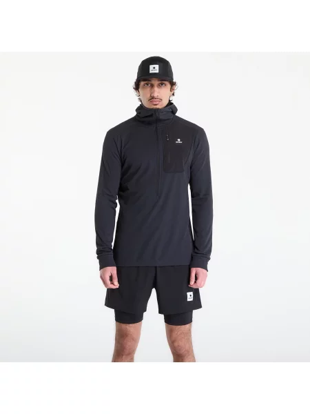 Sweatshirt SAYSKY Combat Half Fleece Hoodie Black M črna