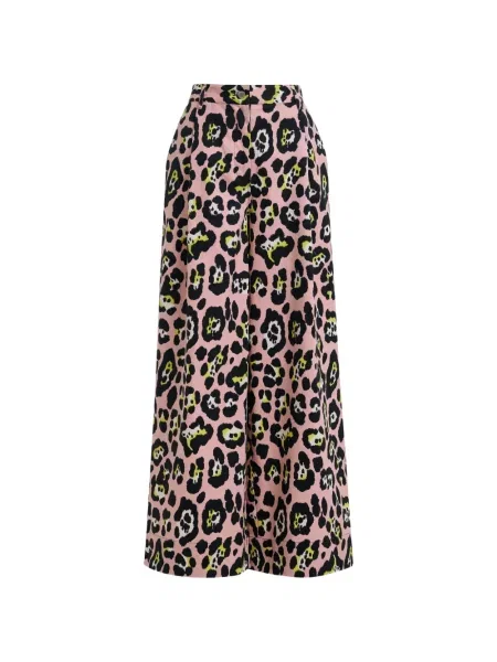 Pantaloni Essentiel Antwerp cu imagine cu model leopard roz