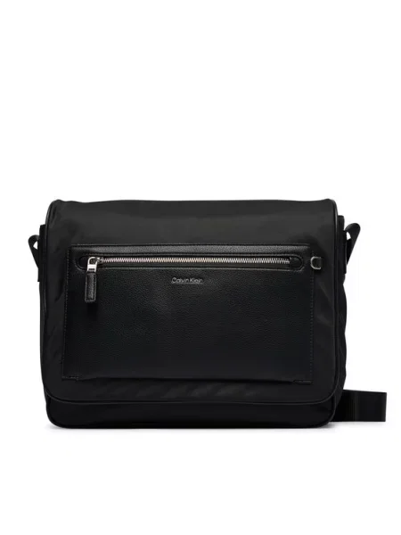 Calvin Klein Rankinė Ssnl Raised Logo Flap Messenger juoda