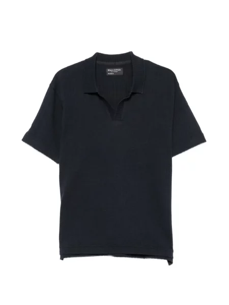 Gulerat tricou polo Marc O'polo tricotate albastru