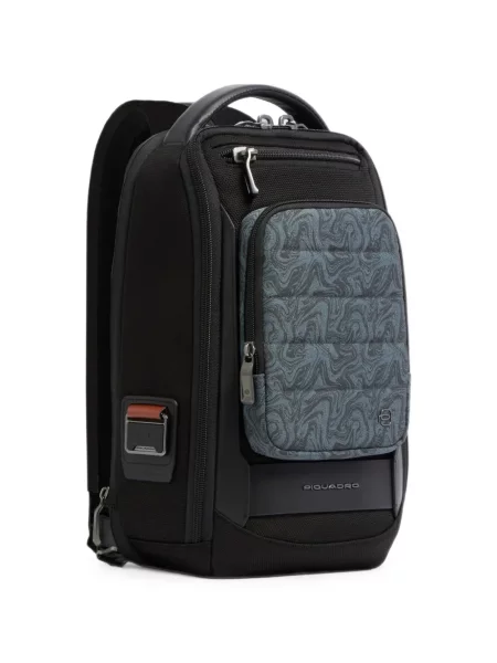 Matlasat rucsac Piquadro cu imagine negru