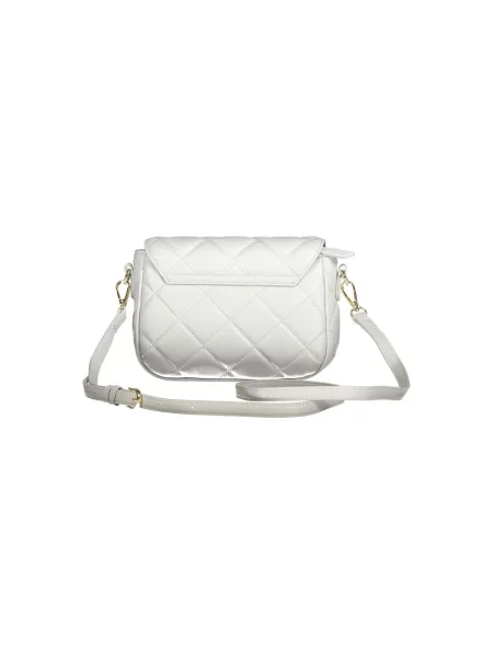 Lniana torebka crossbody Valentino pikowana szara