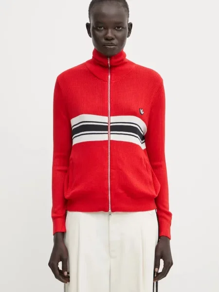Adidas Originals cardigan Wb W Knit Tt light roșu