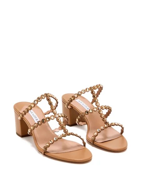 Сандали Aquazzura с кристали кафяво