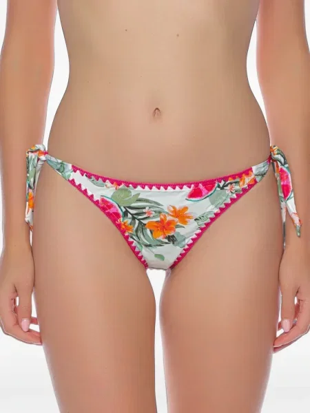 Bikini Banana Moon cu model floral cu imagine alb