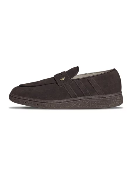 Mokasyny Adidas skórzane brązowe