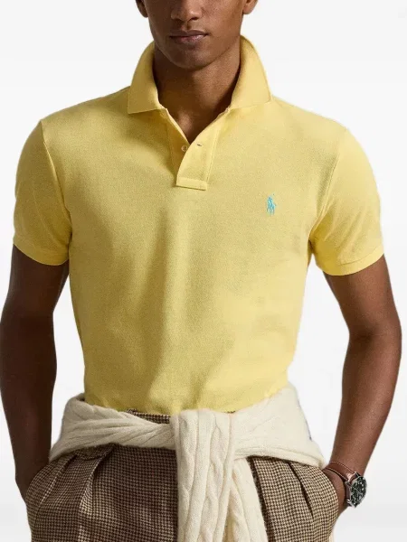Hímzett csíkos fürdőruha Polo Ralph Lauren nyakkendővel kék