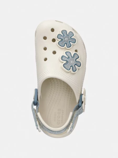 Crocs шльопанці дитячі CLASSIC DNM FLWR ADJ BACKSTRAP CLOG T