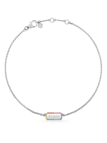 Colier Philipp Plein de cristal argintiu